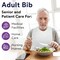 Proheal Disposable Adult Bibs Tie Back  Perfect for Seniors Painting  Eating  White 300 Pack 300PK PH-16431H - alternate 2